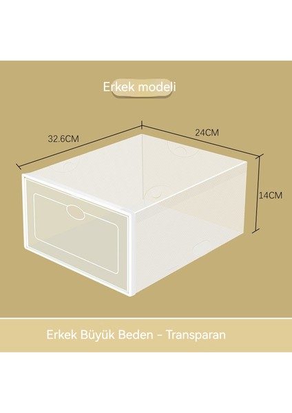 Kalınlaşmış Plastik Ayakkabı Kutusu Saklama Kutusu (Yurt Dışından)