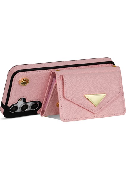 Samsung Galaxy A14 Kart Tutucu Kickstand Pu Deri+ Tpu Kapak Omuz Kayışı (Yurt Dışından) fiyatları