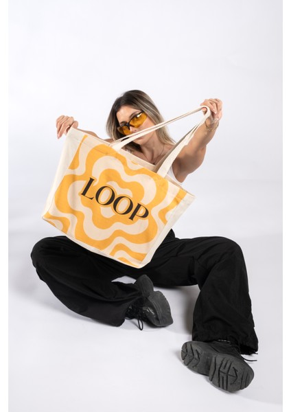 "loop" Canvas Tote Omuz ve Plaj Çantas