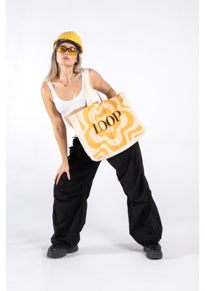 "loop" Canvas Tote Omuz ve Plaj Çantas fiyatları