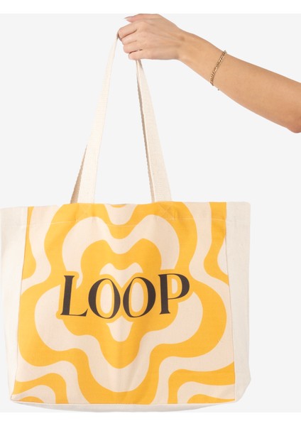 "loop" Canvas Tote Omuz ve Plaj Çantas modelleri