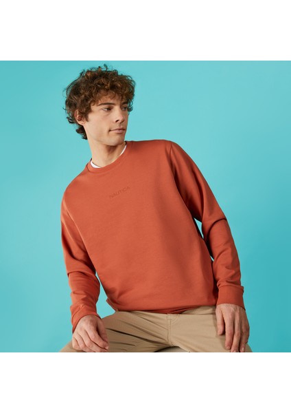 Nautıca Erkek Kiremit Standart Fıt Uzun Kollu Sweatshırt KE37656T.6A8