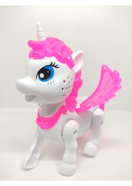 Unicorn Sesli Ipli Işıklı Yürüyen Unicorn Oyuncak 18CM