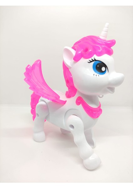 Unicorn Sesli Ipli Işıklı Yürüyen Unicorn Oyuncak 18CM