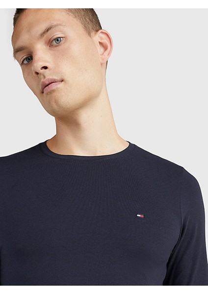 Tommy Hilfiger Erkek Kısa Kollu Yuvarlak Yakalı Lacivert T-Shirt Mw0Mw10804-Dw5