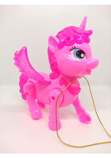 Unicorn Sesli Ipli Işıklı Yürüyen Unicorn Oyuncak 18CM