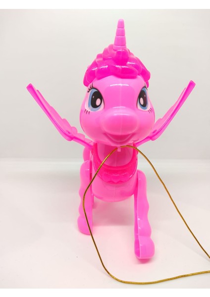 Unicorn Sesli Ipli Işıklı Yürüyen Unicorn Oyuncak 18CM