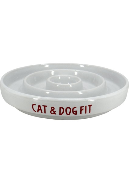 Cat & Dog Fit Yavaş Yedirme Seramik Mama Kabı