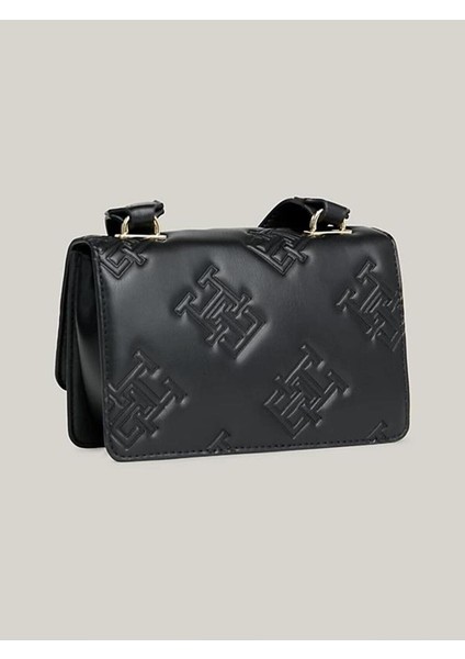 Kadın Deri Marka Logolu Fermuarlı Günlük Kullanım Siyah Omuz Çantası AW0AW15727-BDS fiyatları