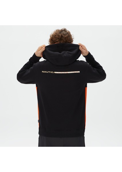 Nautıca Erkek Siyah Standart Fıt Kapüşonlu Sweatshırt K37211T.0TB fiyatları