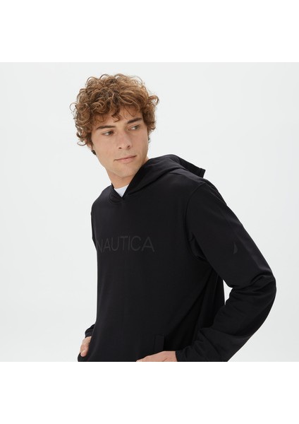 Nautıca Erkek Siyah Standart Fıt Uzun Kollu Sweatshırt KE37650T.0TB fırsatları