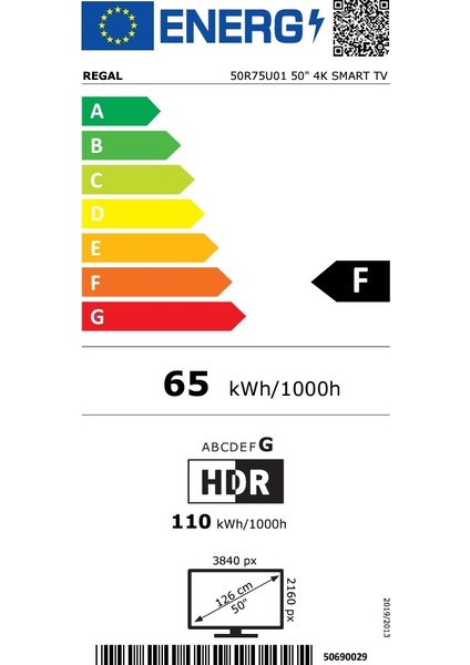 50R75U01 50" 127 Ekran Dahili Uydu Alıcılı 4K Ultra HD Smart LED TV