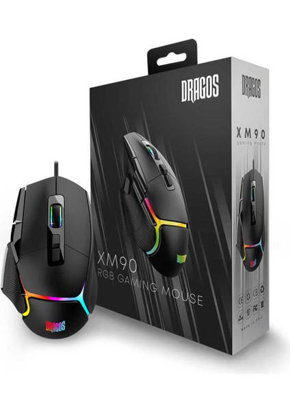 XM92 20000 Dpı Kablolu Siyah Rgb Oyuncu Mouse
