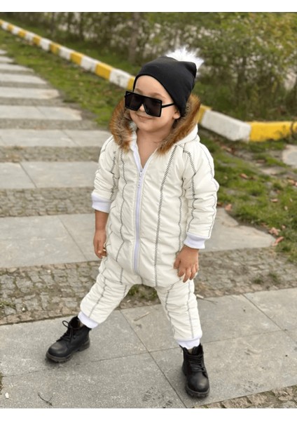 Ares Kids Fashion Kar Tulumu Siyah Suya Dayanıklıdır