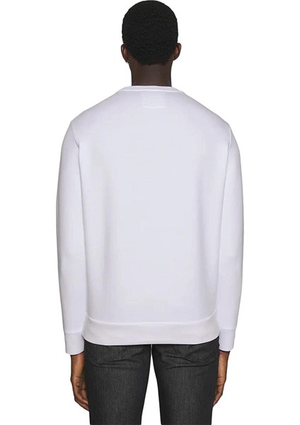 Erkek Pamuklu Logo Detaylı Yuvarlak Yaka Beyaz Sweatshirt 8N1MD1 1JHSZ-0100 fiyatları