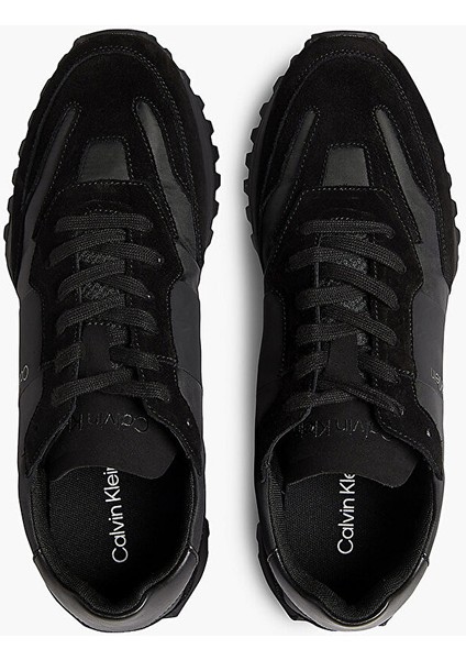 Calvin Klein Erkek Marka Logolu Rahat Taban Bağıcıklı Siyah Sneaker HM0HM00497-00U