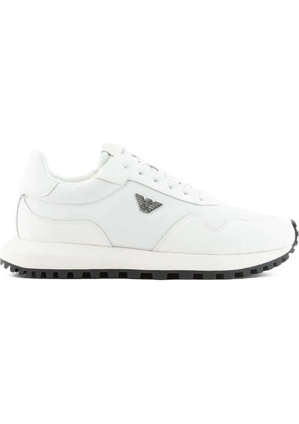 Erkek Bağcıklı Marka Logolu Spor Stil Beyaz Sneaker X4X630 XN877-M801