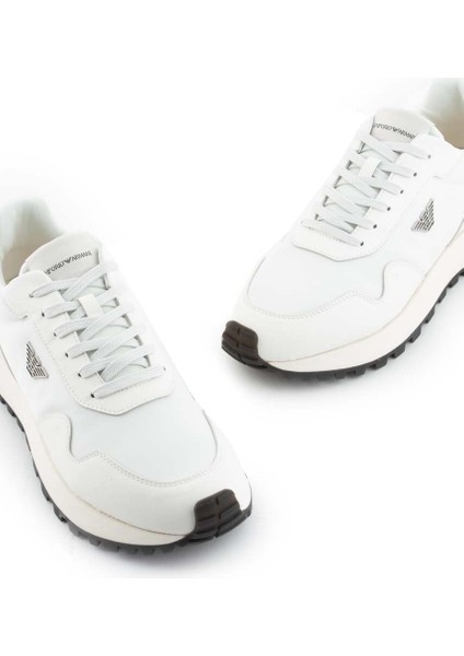 Erkek Bağcıklı Marka Logolu Spor Stil Beyaz Sneaker X4X630 XN877-M801 modelleri