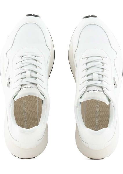 Erkek Bağcıklı Marka Logolu Spor Stil Beyaz Sneaker X4X630 XN877-M801 fırsatları