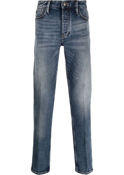 Emporio Armani Erkek Denim Kumaş Normal Bel Düz Model Lacivert Jeans 6R1J75 1DMXZ-0942