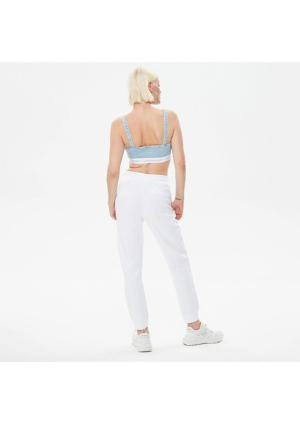 Kadın Dokuma Kumaş Normal Bel Düz Model Beyaz Eşofman Altı K20K204424-YAF