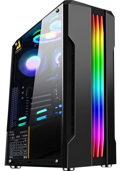 SNT Hunter LS C2 Mid Tower Atx Gaming 2 x Argb Fanlar ve Kontrolcü Dahil Masaüstü Bilgisayar Kasası (POWER YOK)