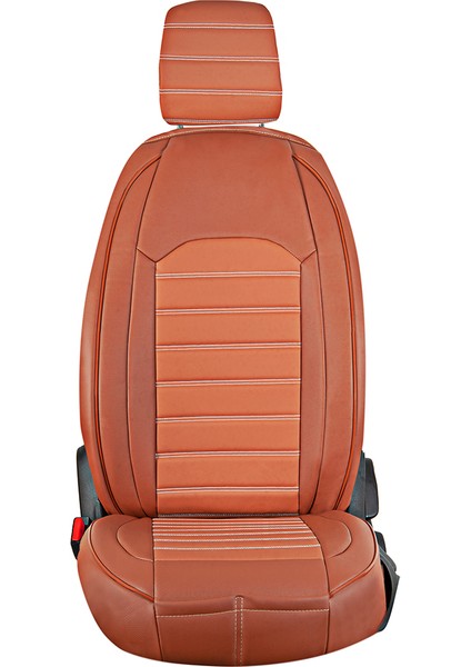 Seat Cordoba Uyumlu Lüks Deri Oto Koltuk Kılıfı Ön/arka Set Aysa Seri Tarçın