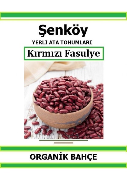 Yerli Kırmızı Fasulye Tohumu Doğal Ata Tohum Pakette 20 Tohum + Hediye Sebze Tohumu