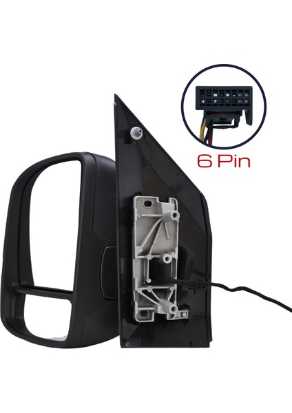 Dış Dikiz Aynası Vw Crafter 2018-2022 Elektrikli, Isıtmalı, Sinyalli, Manuel Katlanır, Siyah Kapak, 6 Pin indirimleri