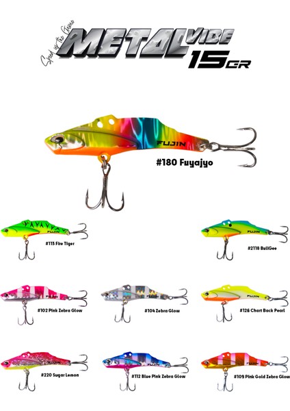 Metal Vibe 55MM 15GR Vibrasyon 112 Blue Pink Zebra Glow