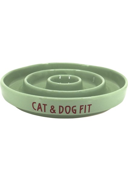 Cat & Dog Fit Yavaş Yedirme Seramik Mama Kabı