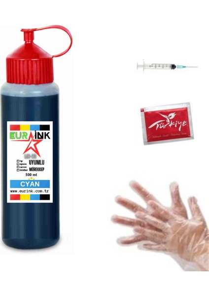 Canon Pixma G2420 Uyumlu Mürekkep 500ML Mavi