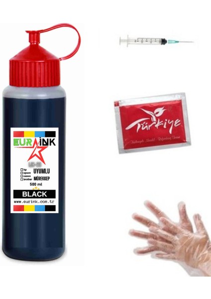 Hp 5810 / 5820 / 115 Yazıcı Uyumlu Tank Mürekkebi 500 ml Siyah