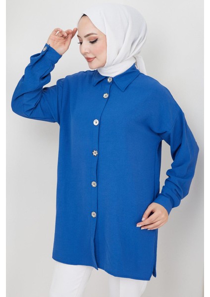 Aerobin Oversize Tunik Indigo HM2324