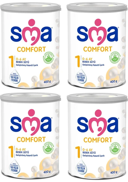 Sma Comfort 1 Bebek Sütü 400 gr 4 Adet