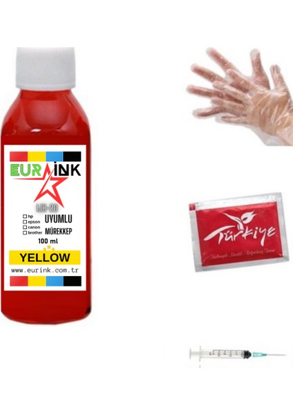 Canon Maxify Yazıcılar Uyumlu Kartuş Mürekkebi 100ML Sarı