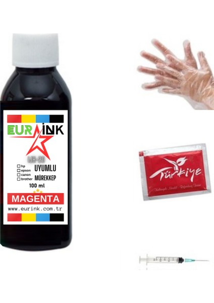 Canon Pixma G1460 Uyumlu Mürekkep 100ML Kırmızı
