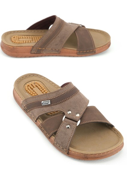 Yazlık Erkek Suni Deri Pu Taban Rahat Günlük Terlik