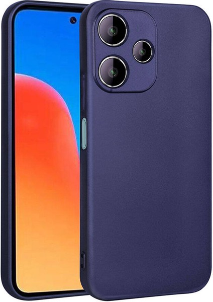 Xiaomi Redmi 12 5g Kılıf Kamera Korumalı Klasik Mat Renkli Yumuşak Premier Silikon Lacivert