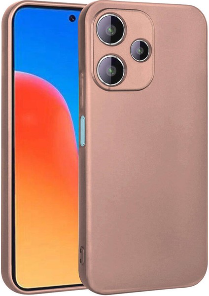 Xiaomi Redmi 12 5g Kılıf Kamera Korumalı Klasik Mat Renkli Yumuşak Premier Silikon Rose Gold