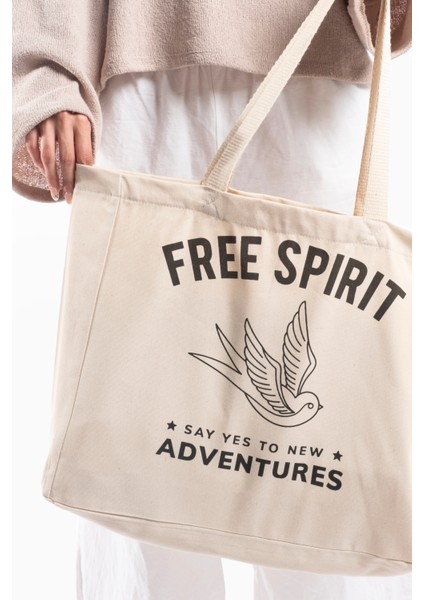 "free Spirit" Canvas Tote Omuz ve Plaj Çantası fiyatları