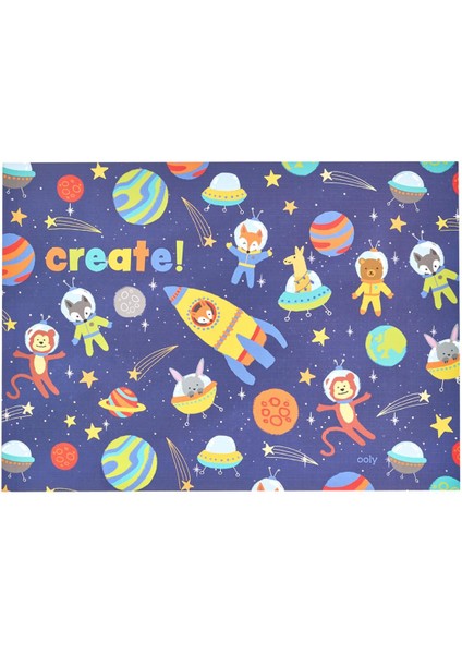 Desenli Ooly Pad Duo 2'li Resim Defteri - Space Critters