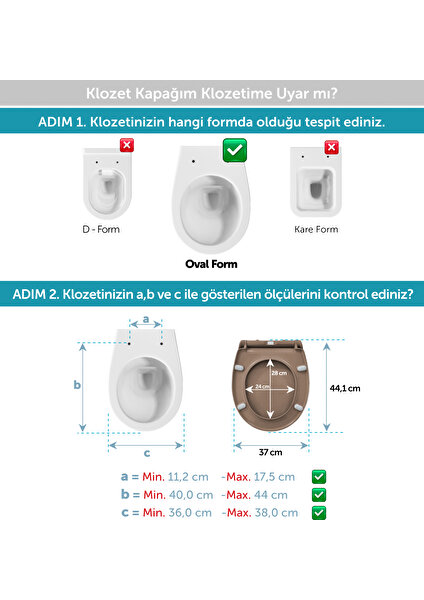 Aqua Bagno Largo Yavaş Kapanan Klozet Kapağı , Mat Vizon