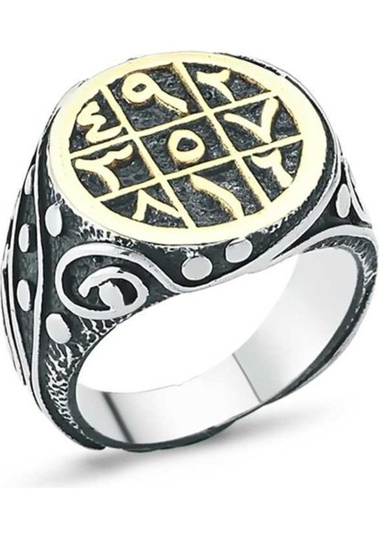 Gümüş Ebced Erkek Yüzük