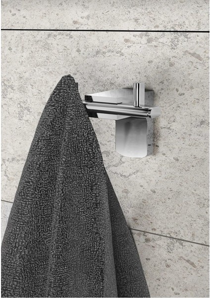 Krom Lux 5'li Banyo Seti Kapaklı Wc Kağıtlık, Bornozluk, Uzun Havluluk, Solo Havluluk, Diş Fırçalık