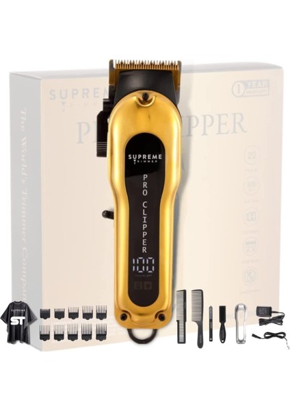 Pro Clipper Profesyonel Saç Sakal Tıraş Makinesi STC5030 Gold