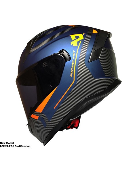 Motosiklet Kask Ece 22.R06 Sertifikalı Güneş Vizörlü Fiber Kask Full Face Motor Kaskı Yeni Sezon