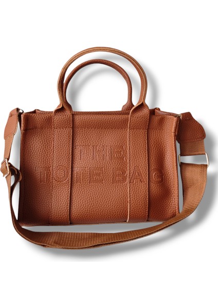 Kadın Çapraz Askılı Fermuarlı Deri The Tote Bag Omuz Çanta