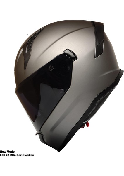 Motosiklet Kask Ece 22.R06 Sertifikalı Güneş Vizörlü Fiber Kask Full Face Motor Kaskı Yeni Sezon