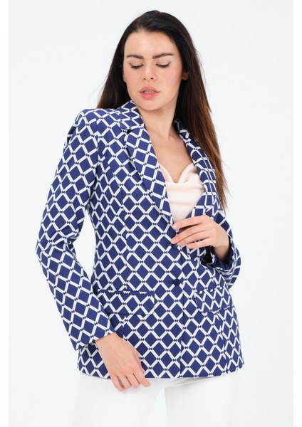 Desenli Blazer Ceket